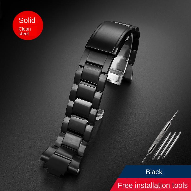 26*14mm Convex Thin breathable men Wrist strap For CASIO G-Shock GST-B400 nylon Cowhide watch band cowhide watchband accessories