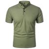 Polo Casual da Uomo con Collo Rialzato Slim Fit Manica Corta Monocolore con Bordi a Contrasto T-shirt da Golf