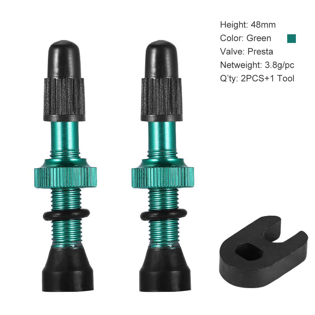 Tubeless Valve Stem Aluminum Alloy Bike Valve Tubeless Valve Core for Mountain Road Tubeless Tires