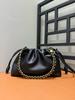 High Quality Leather Women'S Bag Donut Chain Lucky Bag Bag Drawstring Cloud Bag Underarm Bag