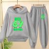 Children's Hooded Tracksuit and Pants for Autumn and Winter Featuring Fun Christmas Prints Casual Comfort, and A Stylish Number 67