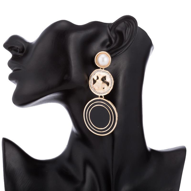 Stylish Geometric Alloy Pearl Earrings Chic And Trendy Jewelry For Women 2021 Fall