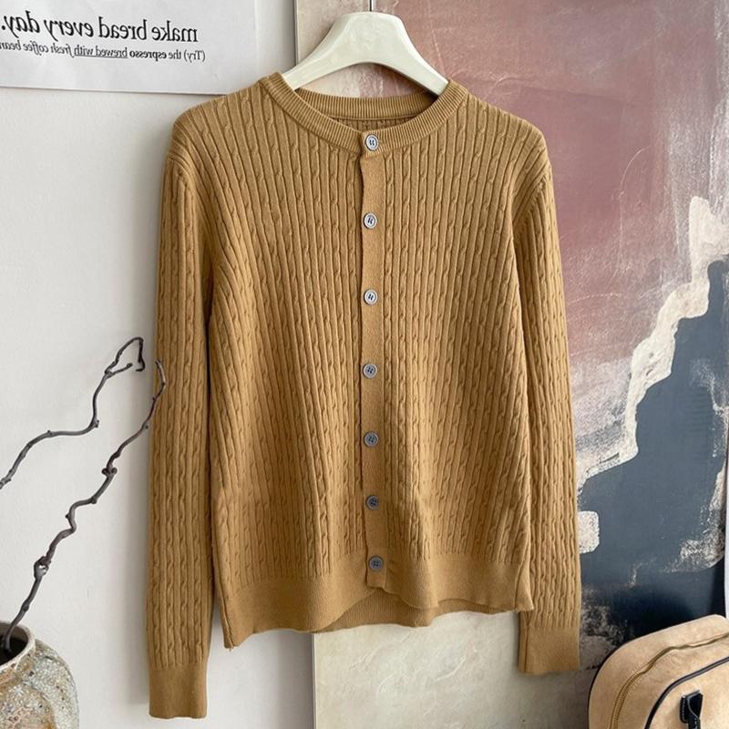 Bestickte und gedrehte Strickjacke, Damenmantel