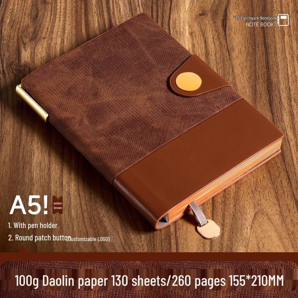 A5 Soft Leather Buckle Notebook: Customizable Diary Gift Set
