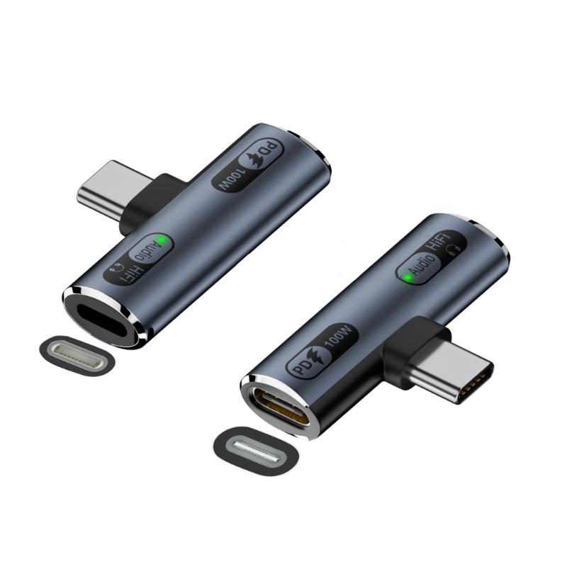 2 in 1 Type-C to Headphone Adapter USB C to Headphone Type-C Charging Adapter Universal for Phone Tablet