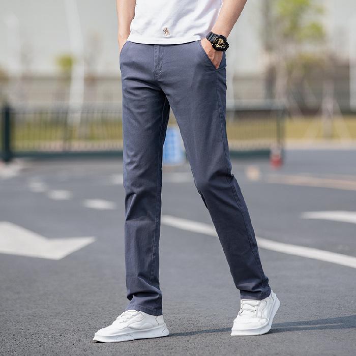 

Мужские приталенные брюки в западном стиле - Легкие, прямого кроя, повседневные весенние брюки 36 темно-серого