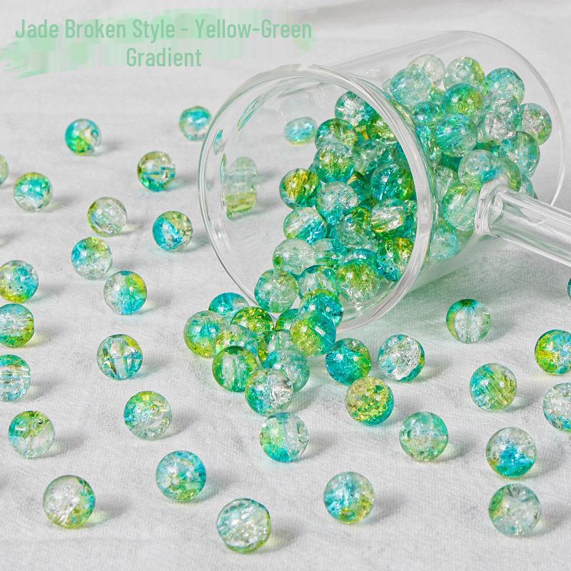 8mm Jade Glass Flower Beads for DIY Bracelets and Accessories