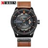 CURREN Men Military Sports Watches Men's Quartz Date Clock Man Casual Leather Wristwatches  Relogio Masculino