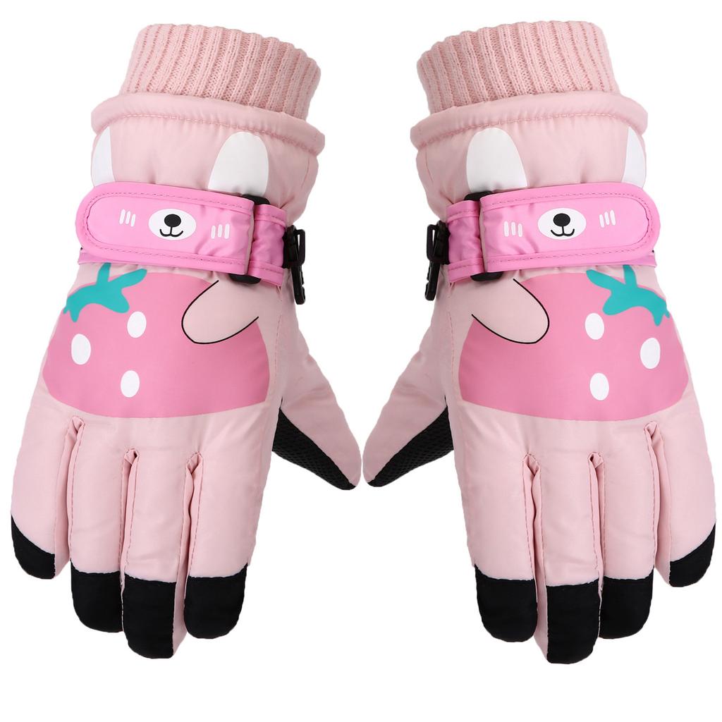 Dětské lyžařské rukavice Kreslené Roztomilé Zimní Venkovní Lyžování Cyklistika Teplé A Odolné proti Opotřebení