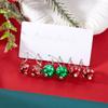 3Pairs Acrylic Ball Snowman Dangle Earrings Christmas Tree Snowflake for Women Girl Red Hat Xmas New Year Party Jewelry Gift