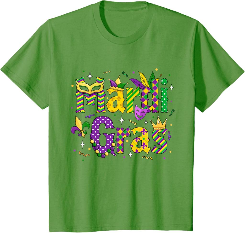 Funny Mardi Gras Parade Outfit Jester Hat Men Women Kids TShirt Unisex Fashion SpringSummer 2026 New Arrival