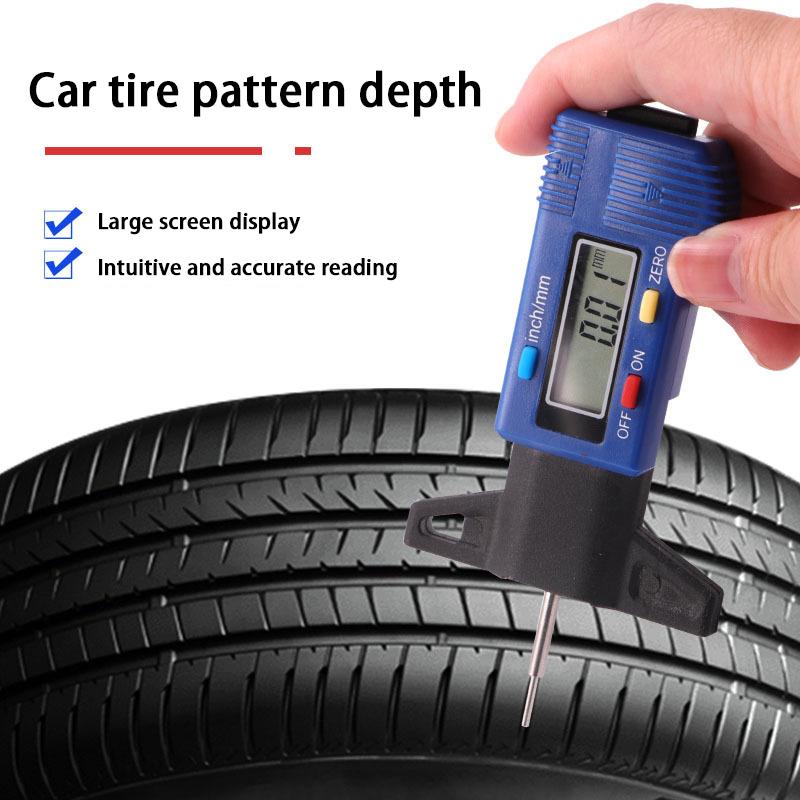 Digital Car Tyre/Tire Tread Depth Gauge Measuring Tool Auto Tire Wear Detection Monitoring Depth Caliper Thickness Gauges New