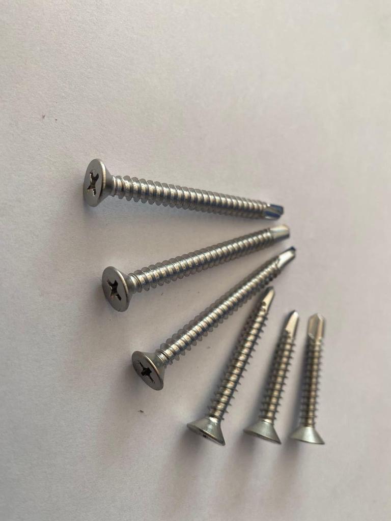 410 Stainless Steel Phillips Flat Head Self-Tapping/Drilling Screws M4.2-M4.8