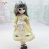 Oblečení pro 1/6 BJD panenku Roztomilé šaty Sukně Pokrývka hlavy 30cm Princezna Panenka Ležérní Kostým Oblečení Doplňky pro panenky Dívka DIY Hračka Dárky