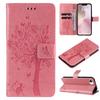 For iPhone 16e Phone Case with Stand Cat Tree Pattern Leather Wallet Mobile Cover
