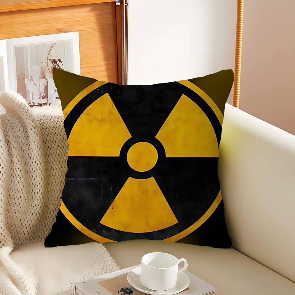 Creative Radiation Logo Personalized Pillow Dust Cover Bedroom Kids Party Decoration Pillowcase Birthday Children Gift
