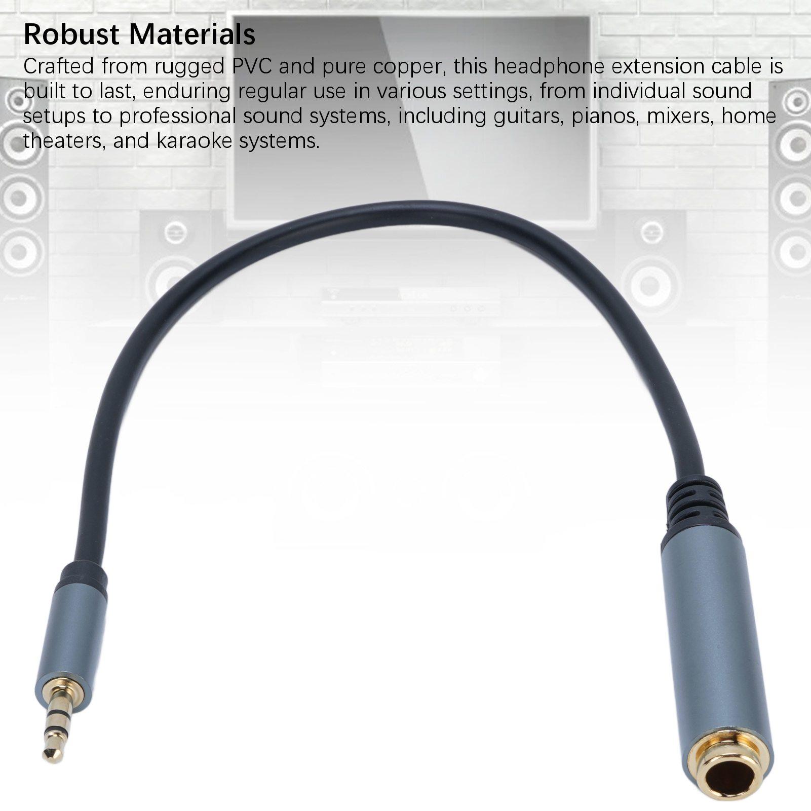 

Звуковой удлинительный кабель 6,35 мм гнездо на 3,5 мм штекер наушники микрофон HiFi звук стерео удлинитель шнур для