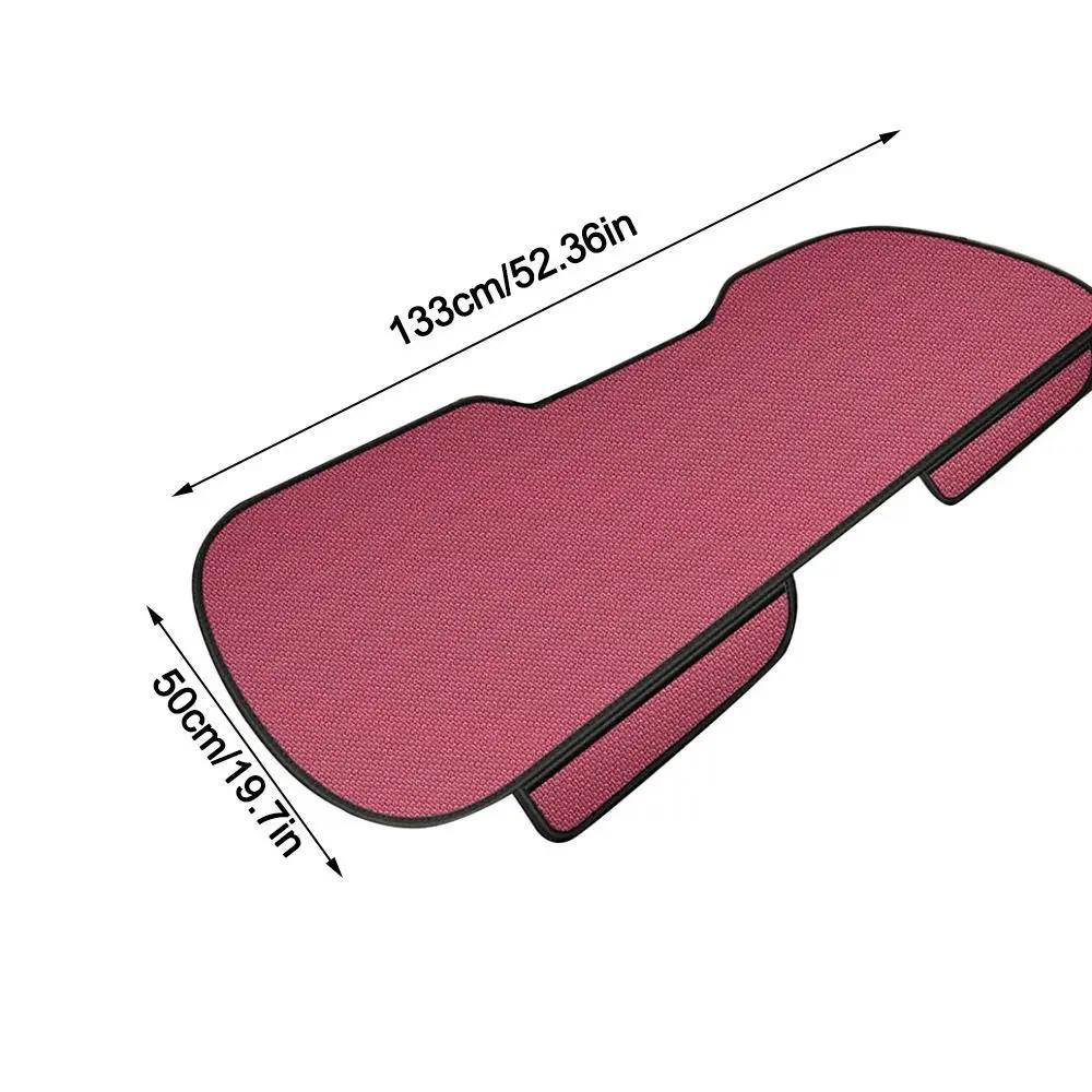 Uniwersalna Oddychająca Poduszka na Fotel Samochodowy Antypoślizgowa Odporna na Zużycie Poduszka na Tylne Siedzenie Jednolity Kolor Jedwab Lodowy Ochraniacz do Samochodu Mata
