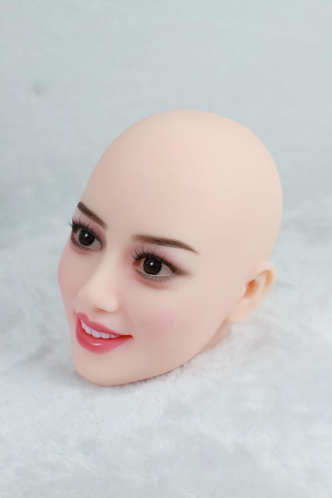 TPE Figure Head Wig Two Connection Wig Type Brown Curl Not High-quality Only, Type, Methods, #212 - (stand Included)