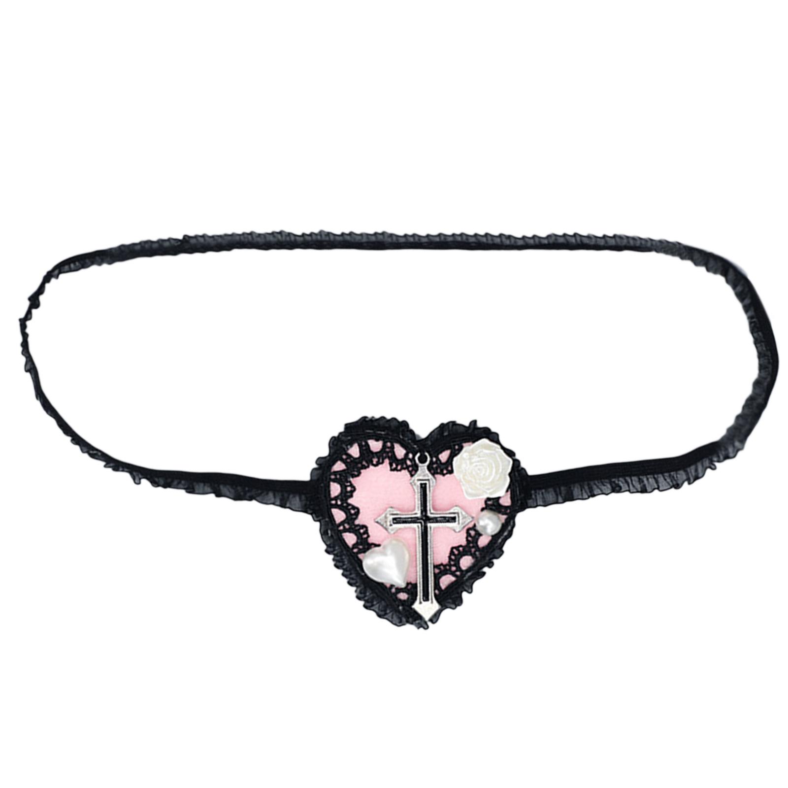 Lolit Eye Patch Gothics Eye mask- Lolit Eye Mask- Heart Eyepatch Gothics Eyepatch Single EyeMask Patch Cosplays Eyepatch розовый
