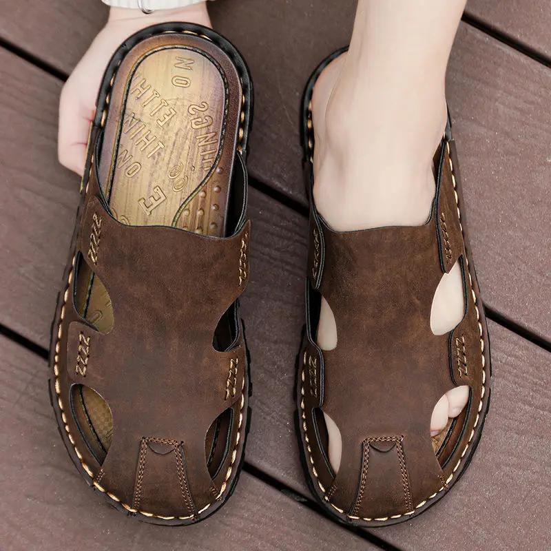Fashion Slides Flat Men's Shoe Rubber Male Slipper Comfortable Designer Luxury 2025 Style Mascullino Elegant Fun Summer Sale Trend Adult