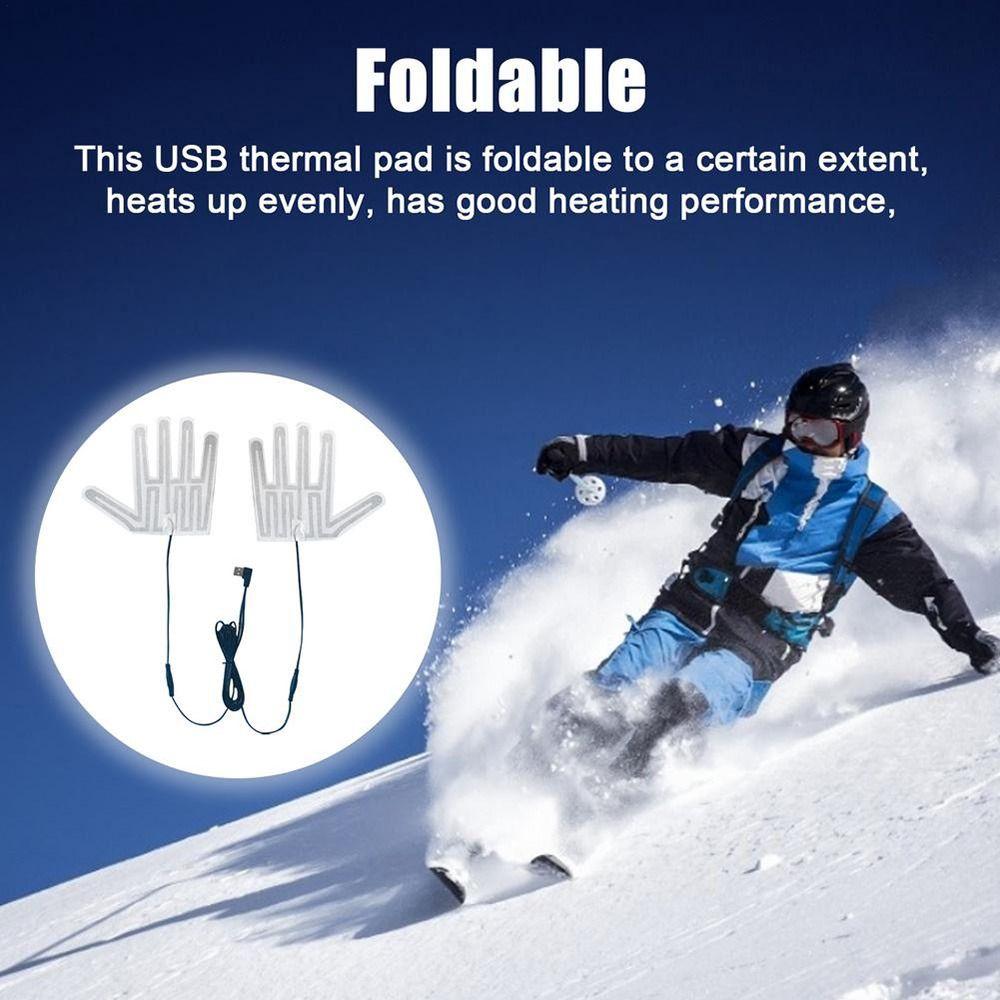 Gloves Skiing Gloves Heating Pad USB Heated Gloves Pad Glove Heating Sheet Electric Heating Film
