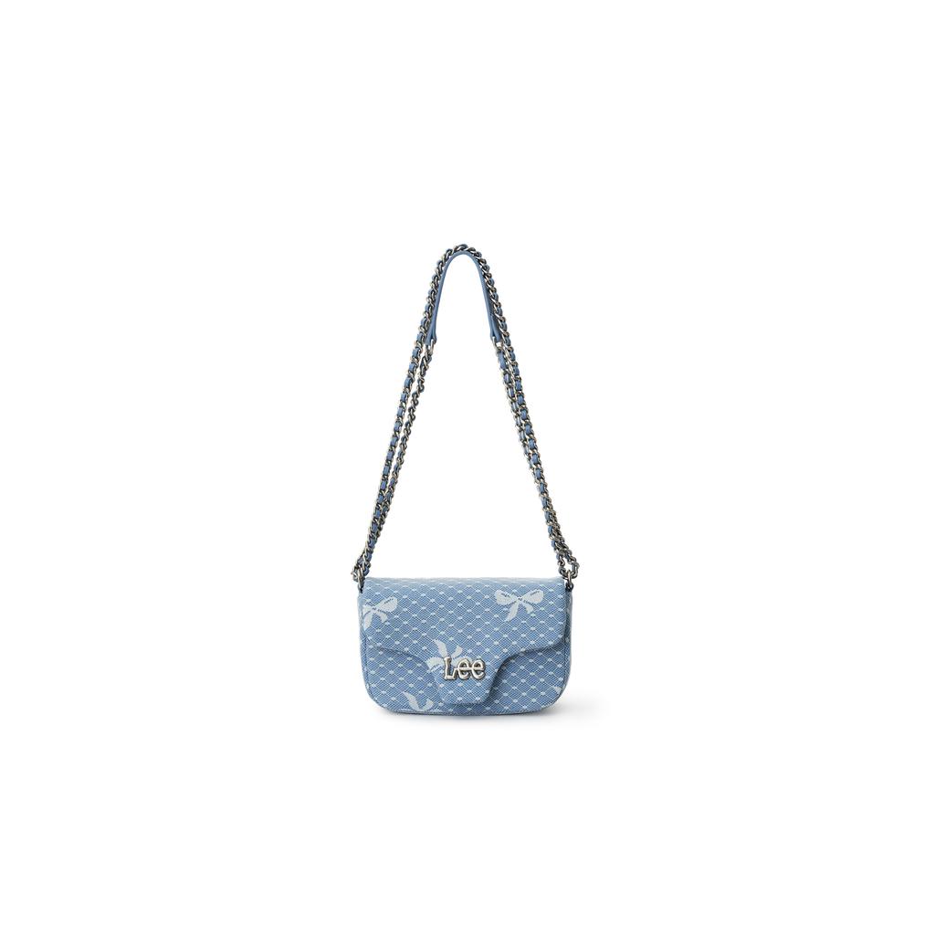 New Lee Fabric Shoulder Bag, Crossbody Bag, Chain Bag Women's Haze Blue LE250201M-506