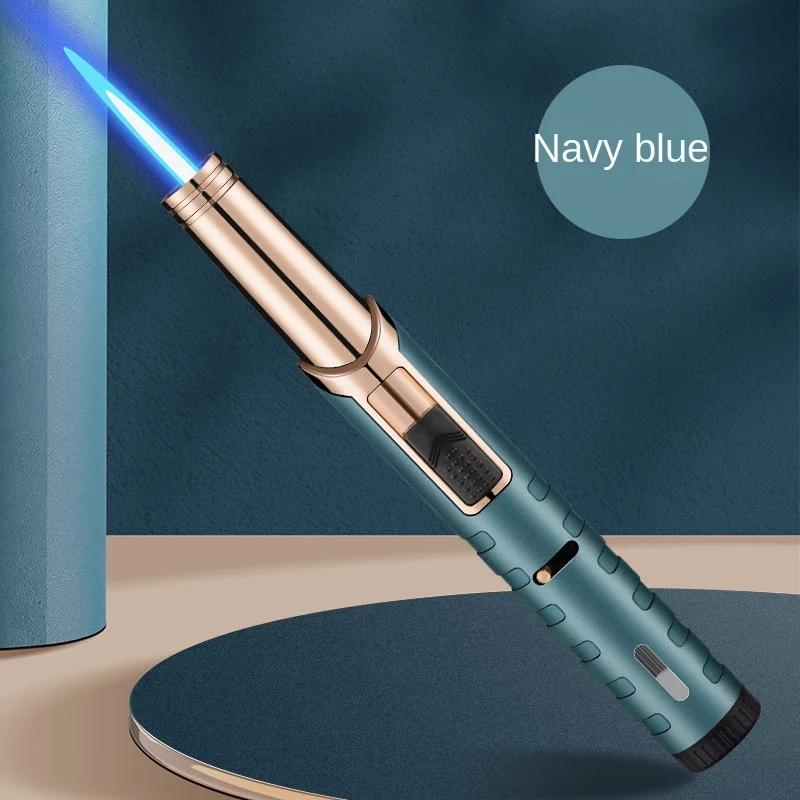 Metal Torch Windproof Lighter Refillable Pen Lighter Jet Flame Butane Lighter Kitchen BBQ Candle Camping Men's Gadget