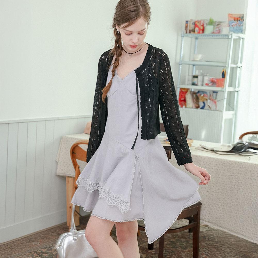 Deondeulob Dd_Lace Hem Slip Flowy Cami Dress_Purple
