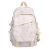 Schoolbag new high-value national style ins fresh and sweet leaf print backpack junior high school students lightweight versatile backpack