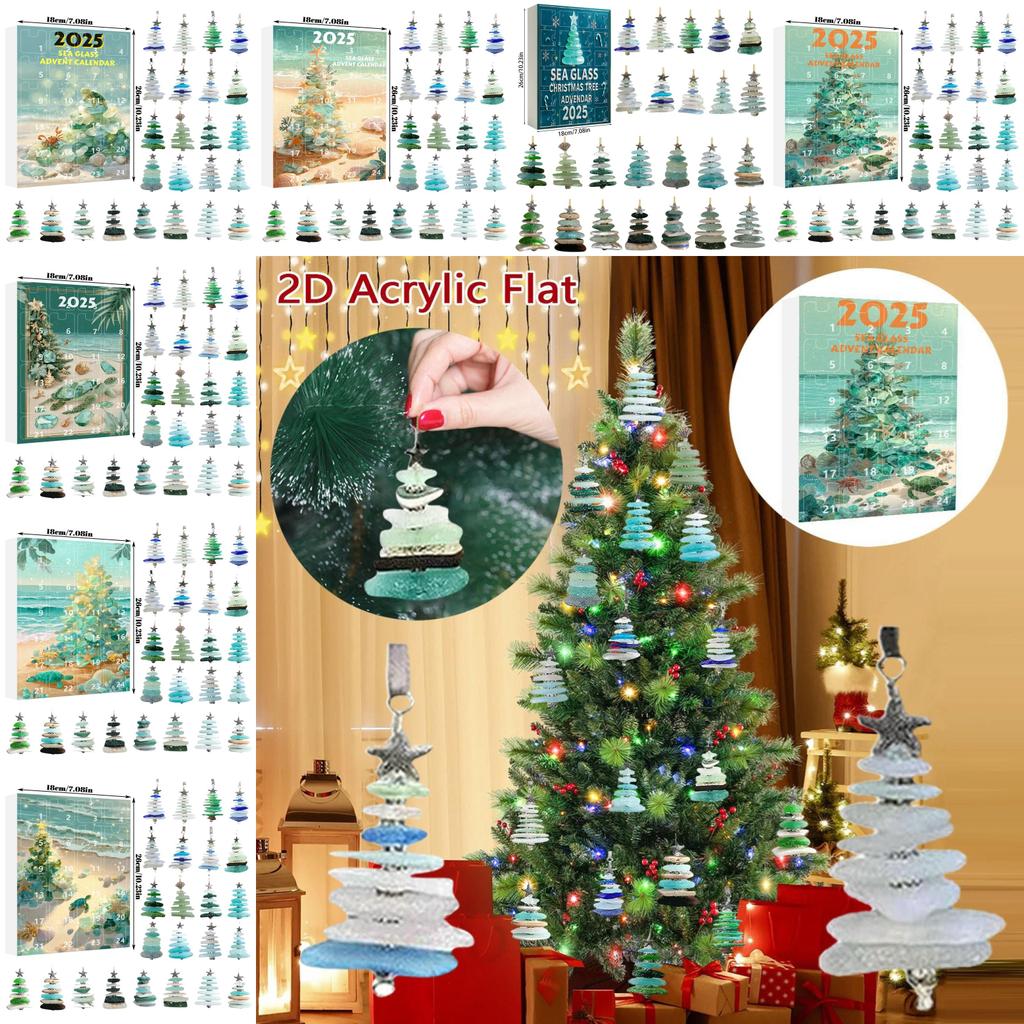 Christmas Tree Holiday Gift Set With Acrylic Ornaments For Family Festivities