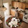 Christmas Dogs pattern round rug,Carpet Rug for Living Room Bedroom Playroom ,Non-slip Floor Mat,Holiday Gifts and Birthday Gifts.
