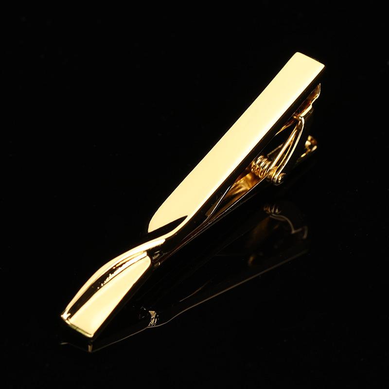 Neue Krawattennadel Herren High-End Clip Silber Einfach Anzug Business Hochzeit Krawattennadel Verdrehtes Gesicht Anstecknadel