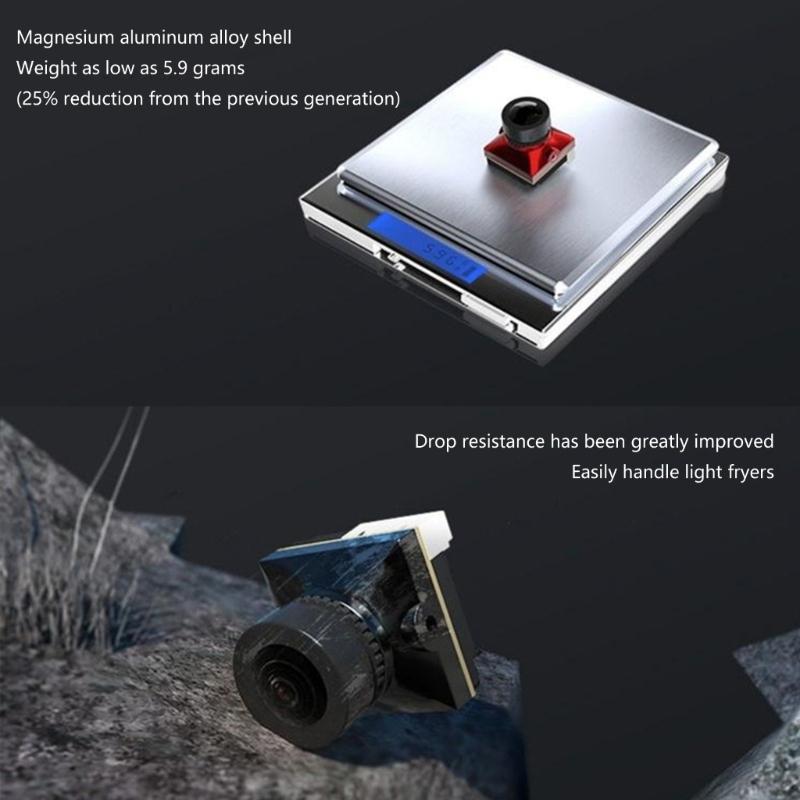 Ratel 2 V2 FPVs Camera 2.1mm Lens Low Noise 1200TVL 165° Camera Format Switchable for Remote Controlled Drones