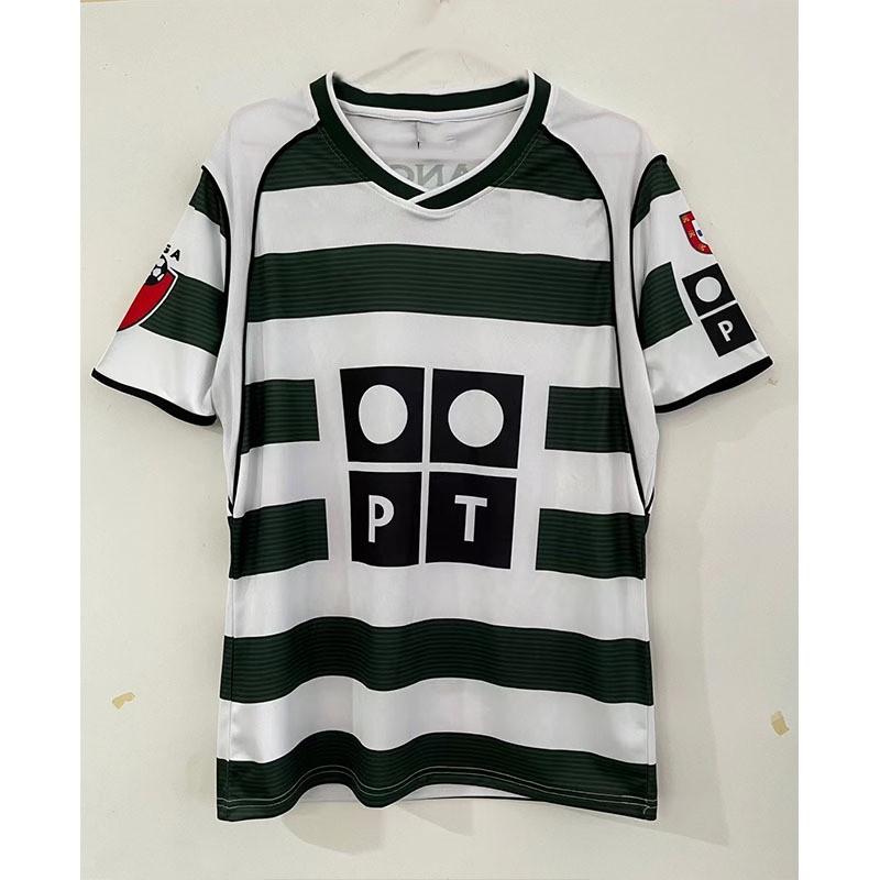 Vintage fotbalový dres Sporting Lisabon FC s krátkým rukávem pro muže, z bambusového vlákna, velikosti S-XXL