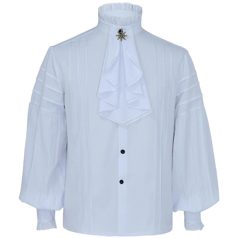 Men Steampunk Trench Coat / Shirt Vintage Prince Overcoat Medieval Renaissance Jacket Victorian Edwardian Cosplay Costume