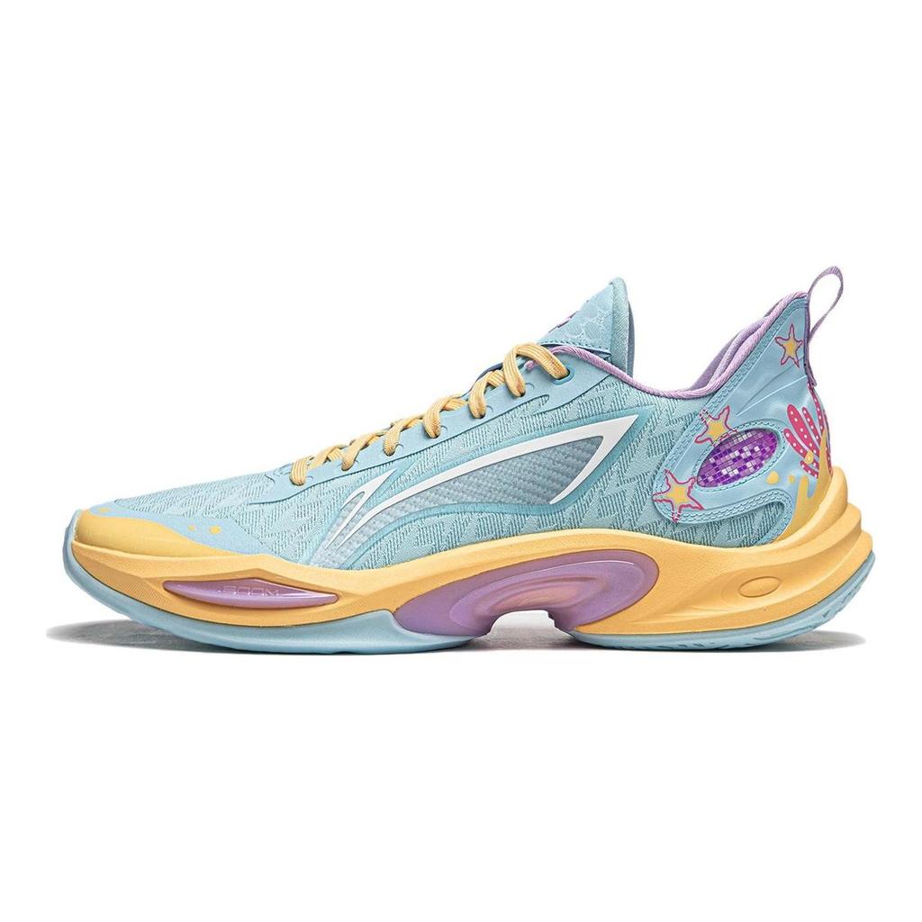 Li Ning Super Light 2024 Basketball Shoes Men's Low top Ice Refreshing Blue ABAU011-7