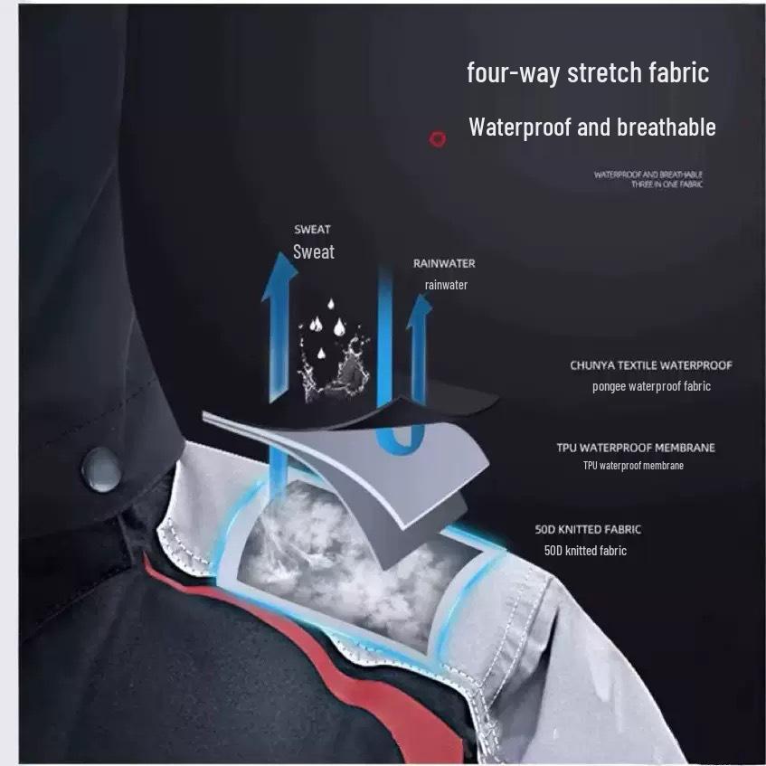 Men's Stormproof Split Motorcycle Rain Suit for Riders