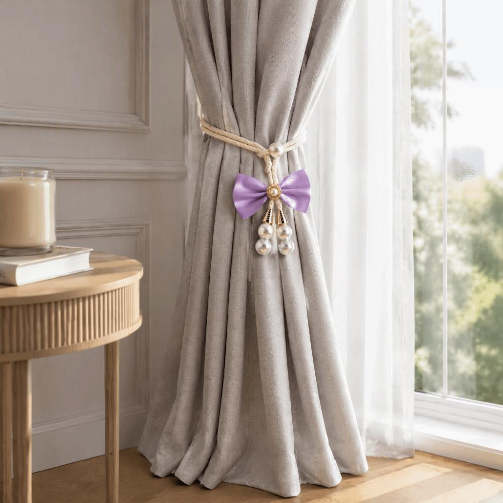2Pcs Minimalist Curtain Ties Adjustable Curtain Holdbacks Bows Curtain Tiebacks  Sheer Curtains