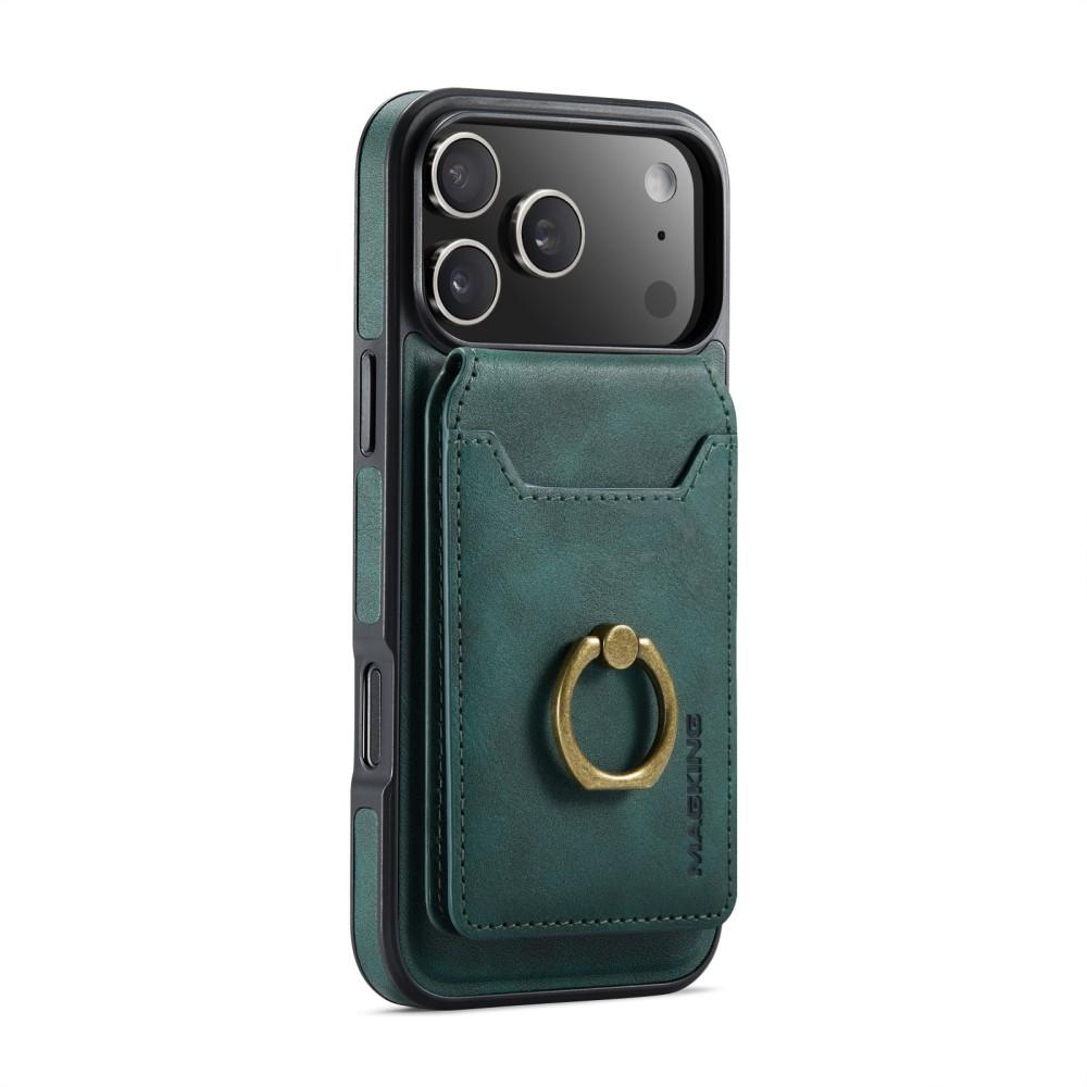 Phone Case For Iphone 17 Pro Max Air 17E 16E MagSafe Magnetic Leather Split Type Wallet Ring Card Holder Shockproof Back Cover