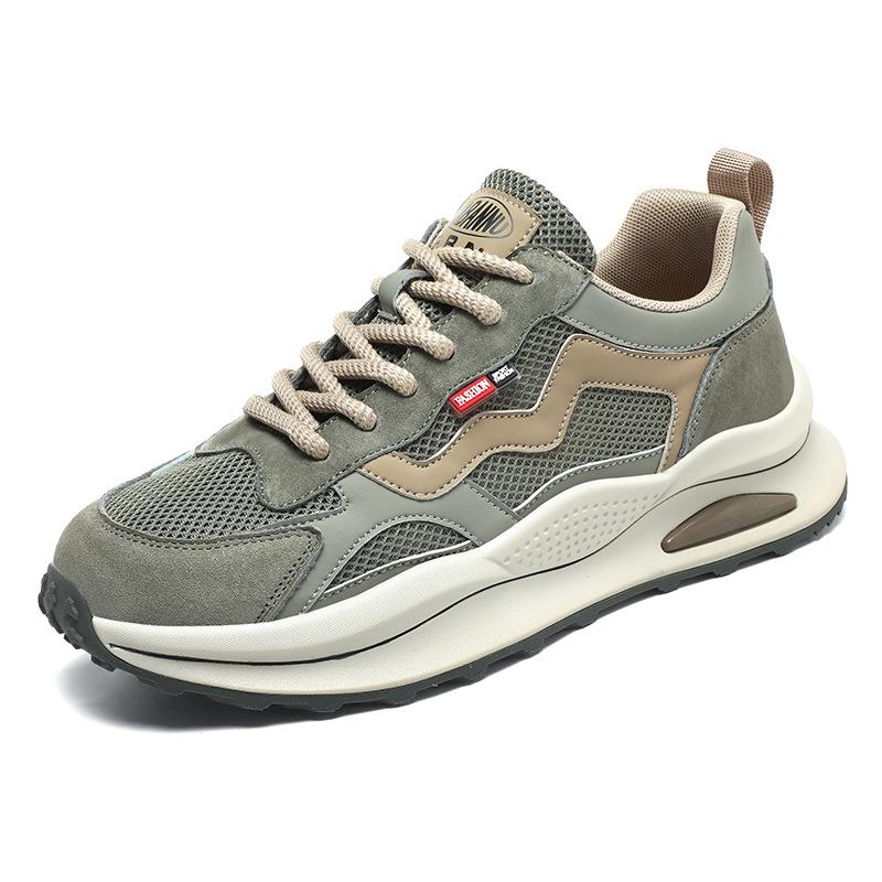 

Fashion, refreshing and breathable mesh dad shoes, light and comfortable pigskin casual shoes, trendy versatile sports shoes 44 оливковое зеленый