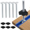 5 Pack Miter Track Sliding Nut T-Slider T Slot T Bolt and Nut, Jig Screw Fixture for T-Slot, Use with 1/4" and Universal T-Track