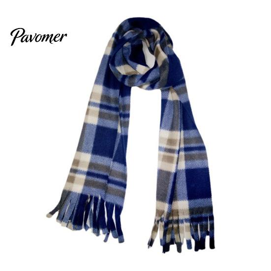 Warm Lightweight Velvet Scarf Double Sided for Kids, Soft Thickened Plaid Neck Warmer Easy to Tuck Boys and Girls, Comfortable Wrap Winter Outdoor
