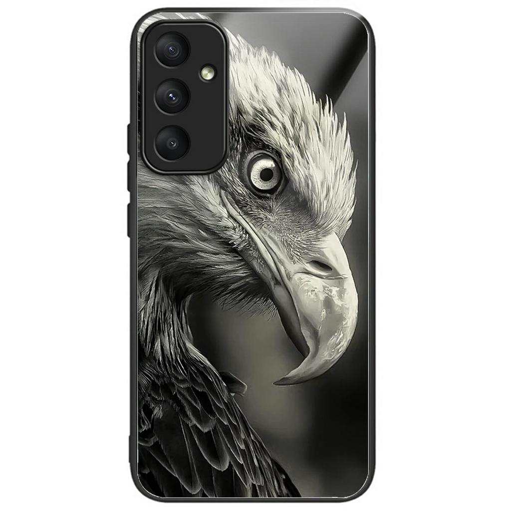 For Samsung Galaxy S25+ Case Pattern Printing Tempered Glass TPU Drop-Proof Phone Cover