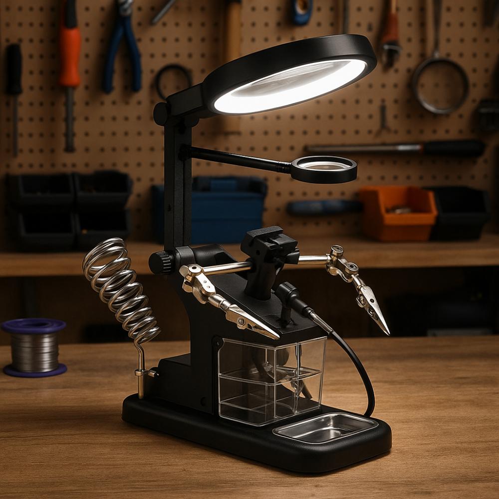 10 LED Light Phone Repair Tool 3X/4.5X/25X Lens Magnifying Glass LED Magnifier  Manual Welding