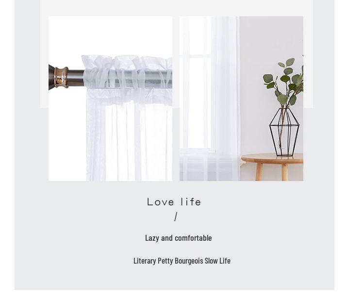 Moderner minimalistischer Terelyne Doppelstrang Voilevorhang für Wohnzimmer, Schlafzimmer und Arbeitszimmer