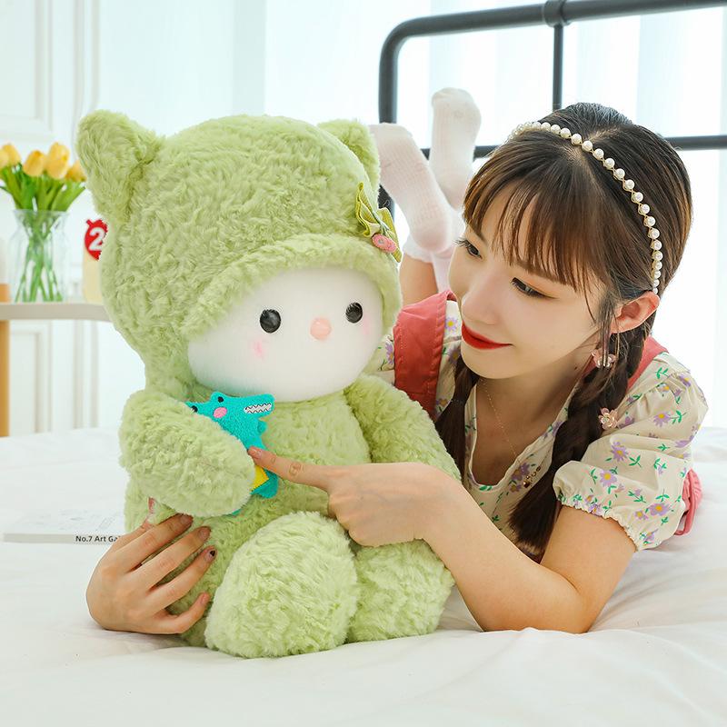 Dormy Cat Plush Toy Doll Cute Cat Exchange Rag Doll Girl Birthday Gift Children Throw Pillow