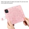 Phone Wallet Case With Card Slot Stand PU Lther Flower EmNaBossed  ive   Cover for   13