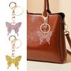Funkelnder Strass-Schmetterling Schlüsselanhänger Damen Mädchen Auto Schlüsselring Halter Rucksack Anhänger Geldbörse Tasche Charm Dekoration Zubehör