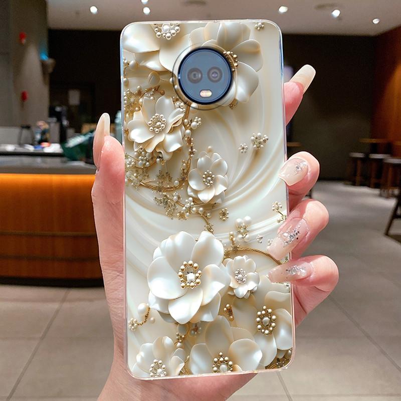 For Motorola Moto G6 Plus Case Clear Luxury Fashion Butterfly Flowers Soft Silicone Phone Cover for Motorola G6 Plus G6+ Casing